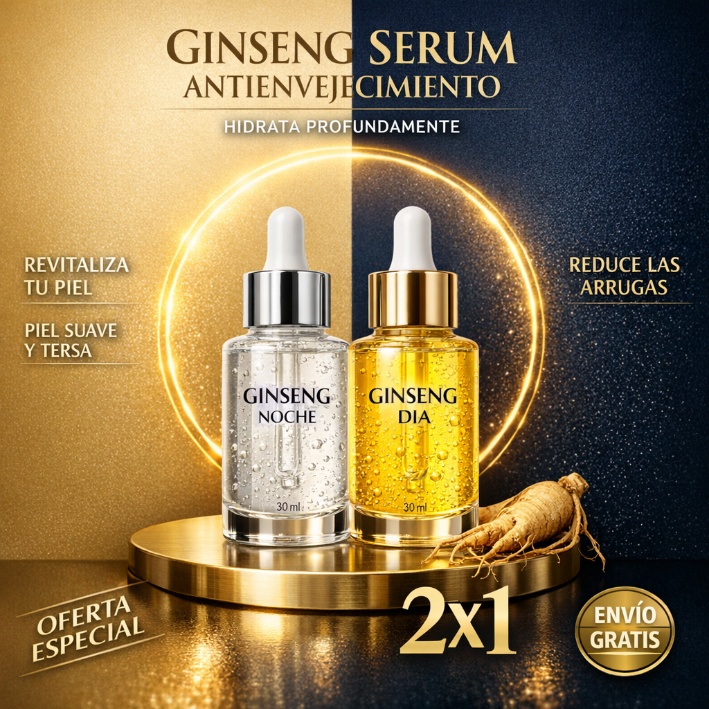 Kit Sérum Ginseng 2x1 Día & Noche Anti-Edad 💝